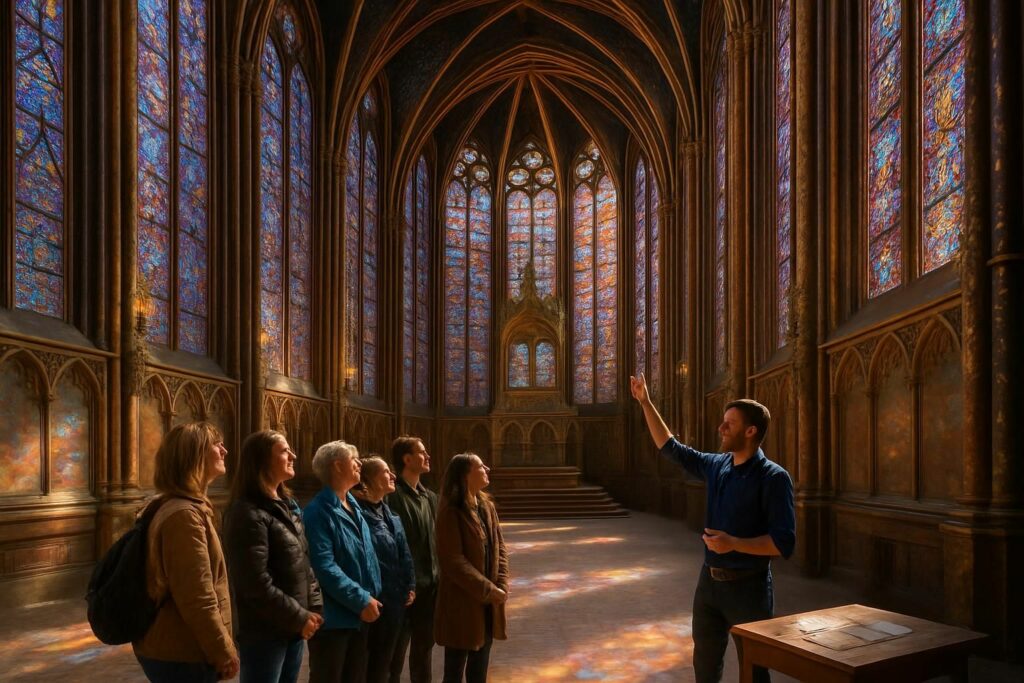 découvrez la sainte-chapelle à paris : réservez vos billets, admirez ses magnifiques vitraux et profitez de visites guidées pour une expérience inoubliable.